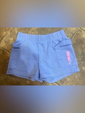 Disney Lavender Stitch Shorts with Pink 'Ohana' Accent
